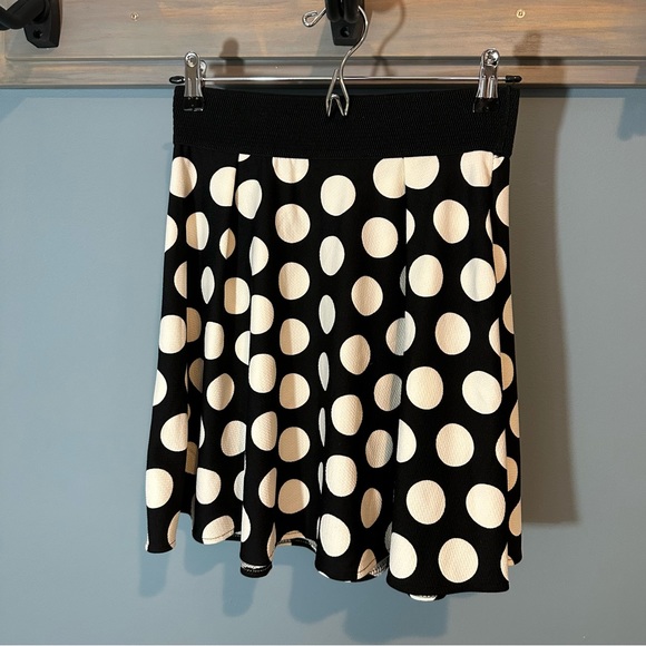 Wal G Skater Mini Skirt in Black/White Polka Dot - Picture 7 of 7